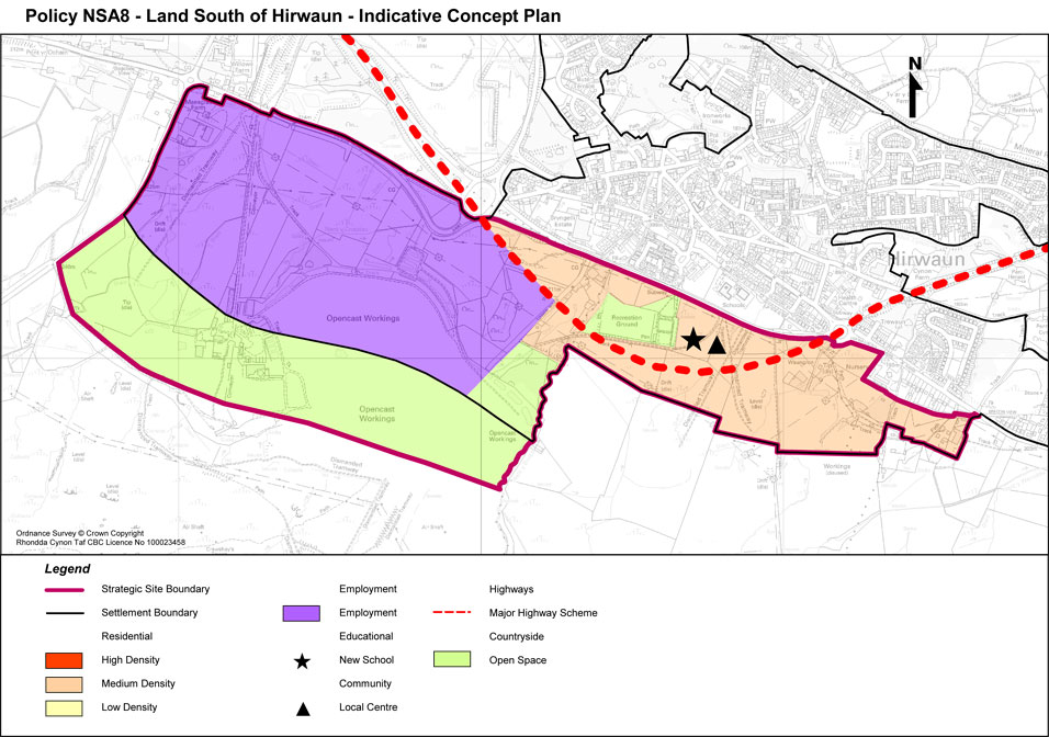 Policy NSA 8 – Land South of Hirwaun