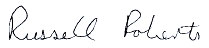 Russell Roberts signature