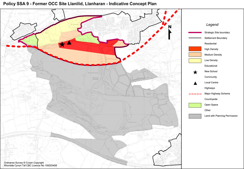 Policy SSA 9 – Former OCC Site Llanilid, Llanharan