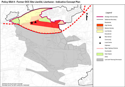 Policy SSA 9 – Former OCC Site Llanilid, Llanharan
